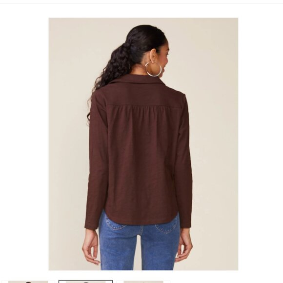 NWT Anthem the Label Long Sleeve Popover Slub Henley. Size Small - Picture 2 of 11